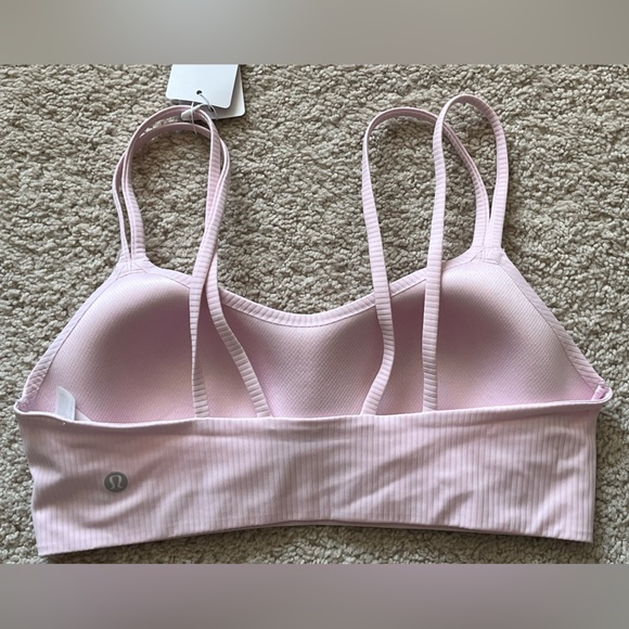 NWT Lululemon Like a Cloud Bra Ribbed, Meadowsweet Pink, Size 8 - Picture 5 of 8